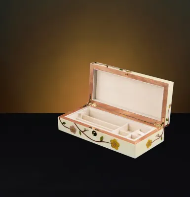 Sakura White Medium Luxury Jewellery Box - Pens