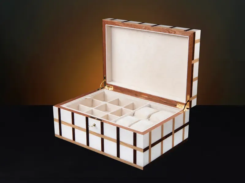 Sofia Large Luxury Jewellery Box - Cufflinks with watches