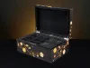 Sakura Black Large Luxury Jewellery Box - Cufflinks with watches