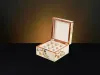 Sakura White Small Luxury Jewellery Box - Cufflinks