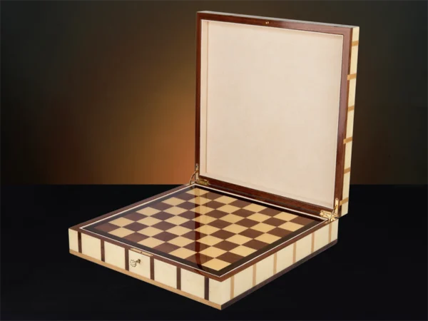 Sofia inlaid wood chess box w chessboard