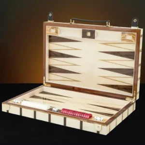 Sofia Luxury Backgammon Set open