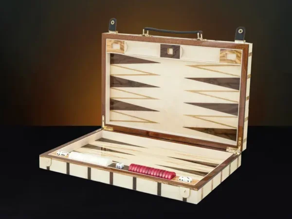 Sofia Luxury Backgammon Set open