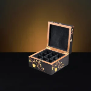 Sakura Black Small Luxury Jewellery Box - Cufflinks