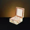 Sakura White Small Luxury Jewellery Box - Cufflinks