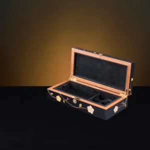 Sakura Black Medium Luxury Jewellery Box - Cufflinks