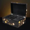 Sakura Black Large Luxury Jewellery Box - Cufflinks with watches