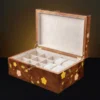 Sakura Nut Large Luxury Jewellery Box - Cufflinks with watches