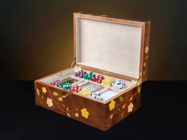 Sakura Nut Large Luxury Jewellery Box - Poker