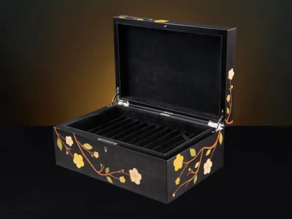 Sakura Black Large Luxury Jewellery Box - Pens