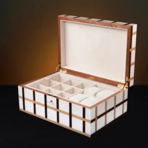 Sofia Large Luxury Jewellery Box - Cufflinks with watches