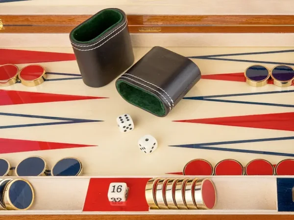 Zag luxury backgammon laquered wood set 01