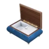 Ercolano Music Box 416 Flowers - Blue open