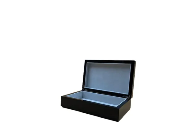 Ercolano Home Black lacquered box open1