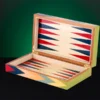 Zag Luxury Travel Backgammon Set open