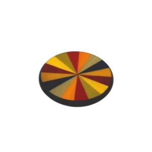 Lucilla Decorative Wood Coasters – Set of 2 with Colorful Starburst Design