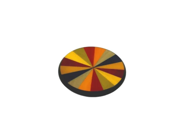 Lucilla Decorative Wood Coasters – Set of 2 with Colorful Starburst Design