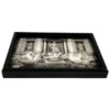 Black Decorative Serving Tray -Monochrome Coffee Table Tray