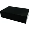 Diva Black Jewellery Box, Black Lacquered Basswood with Beige Velvet Interior size large closed box