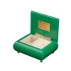 Open view of Ercolano "A Serenade in Bloom" music box – cream velvet lining, ring holder, gold hinge, Ercolano Music plaque – The Victorian Age collection