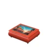 Melody of the Neon City – Ercolano Italian Music Box lacquered red music box with gold feet – luxury wooden jewelry box with wind-up musical movement